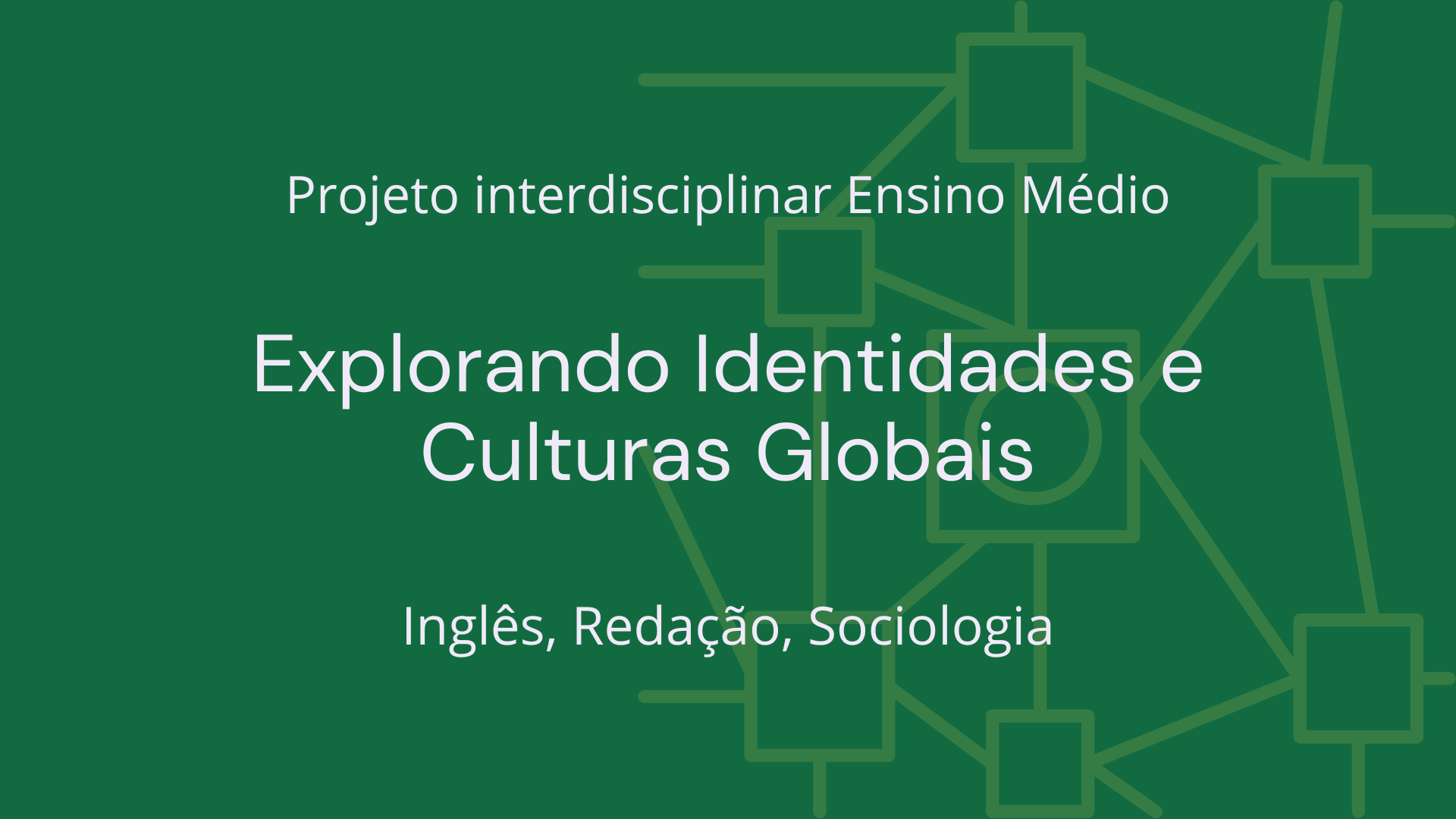 No momento, você está visualizando Ens. Médio: Projeto Interdisciplinar de Inglês, Redação, Sociologia: Explorando Identidades e Culturas Globais