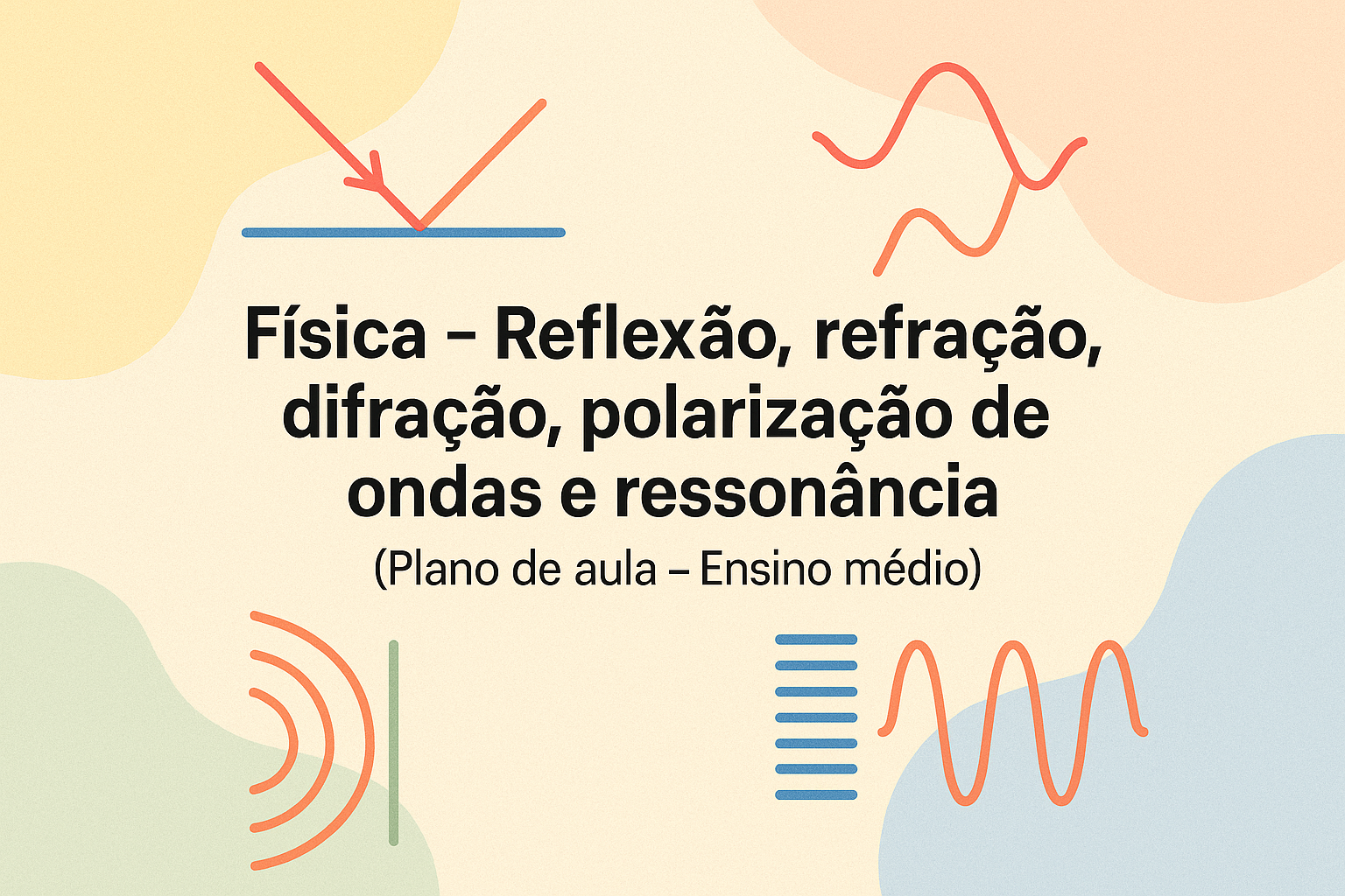 No momento, você está visualizando Física – Reflexão, refração, difração, polarização de ondas e ressonância (Plano de aula – Ensino médio)