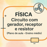 Física – Circuito com gerador, receptor e resistor (Plano de aula – Ensino médio)