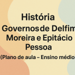 História – Governos de Delfim Moreira e Epitácio Pessoa (Plano de aula – Ensino médio)