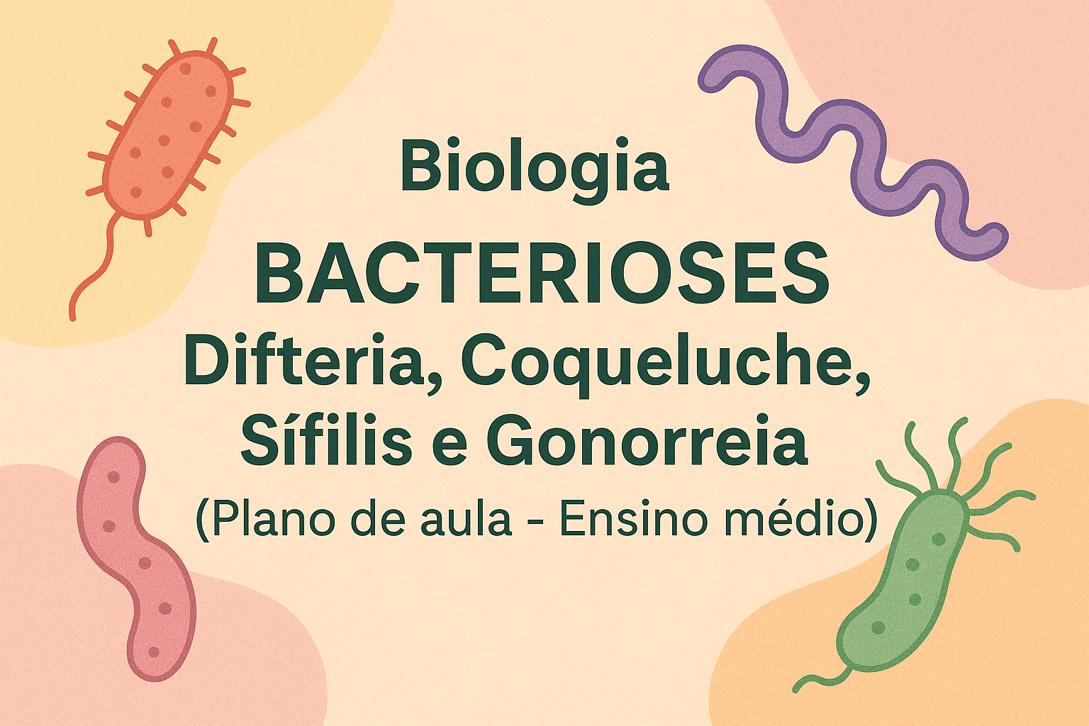 No momento, você está visualizando Biologia – BACTERIOSES – Difteria, Coqueluche, Sífilis e Gonorreia (Plano de aula – Ensino médio)