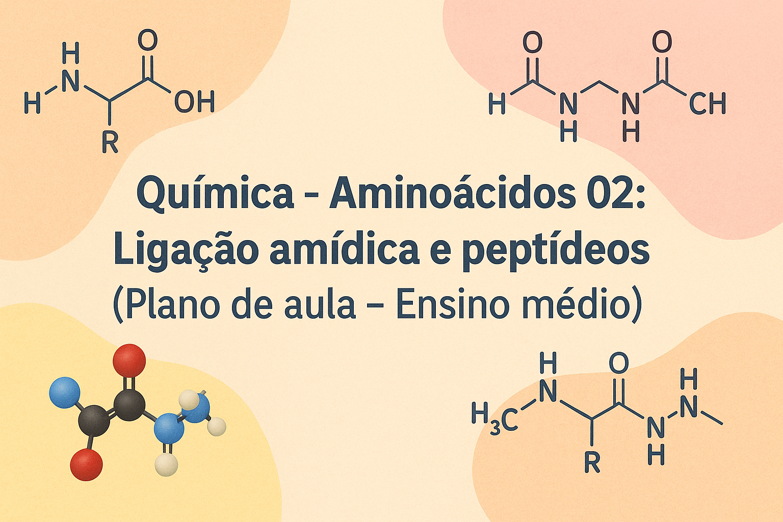 No momento, você está visualizando Química – Aminoácidos 02: Ligação amídica e peptídeos (Plano de aula – Ensino médio)