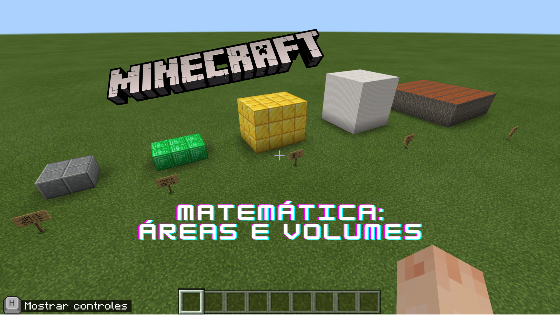 Você está visualizando atualmente Noções de Área e Volume com Minecraft